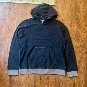 Orlebar Brown Navy Blue Terry Hoodie Size Large Nautical